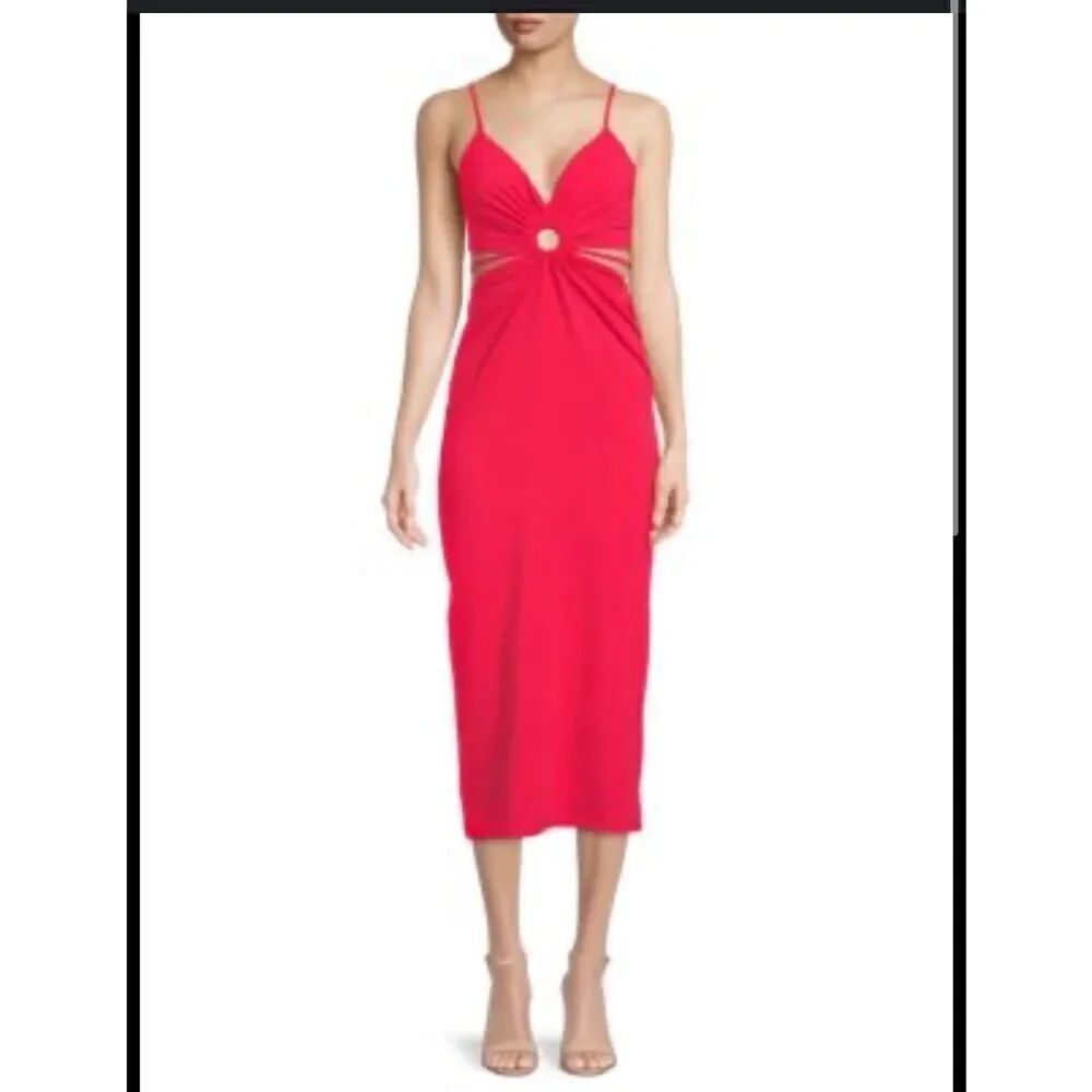 Walter Baker Rivka Cut-out midi dress small